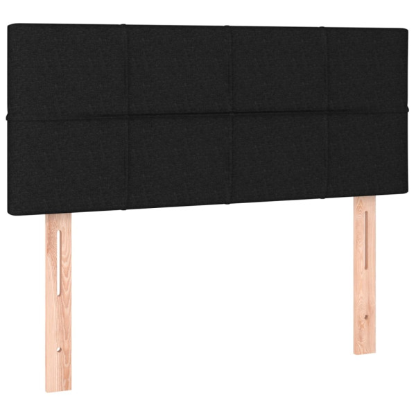 Wezgłowie Czarny 100 x 5 x 78/88 cm Tkanina vidaXL 533505