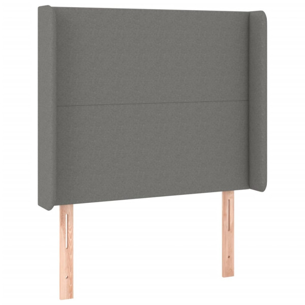 Wezgłowie Czarny 103 x 16 x 118/128 cm Tkanina vidaXL 523405