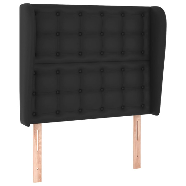 Wezgłowie Czarny 103 x 23 x 118/128 cm Sztuczna skóra vidaXL 521392