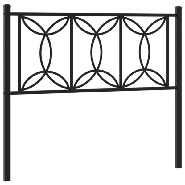 Wezgłowie Czarny 107 cm Metal vidaXL 515253