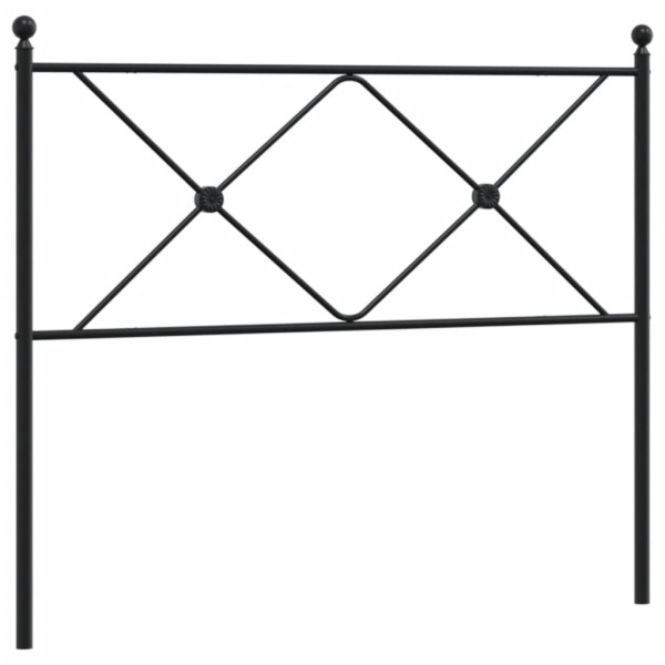 Wezgłowie Czarny 107 cm Stal vidaXL 513851