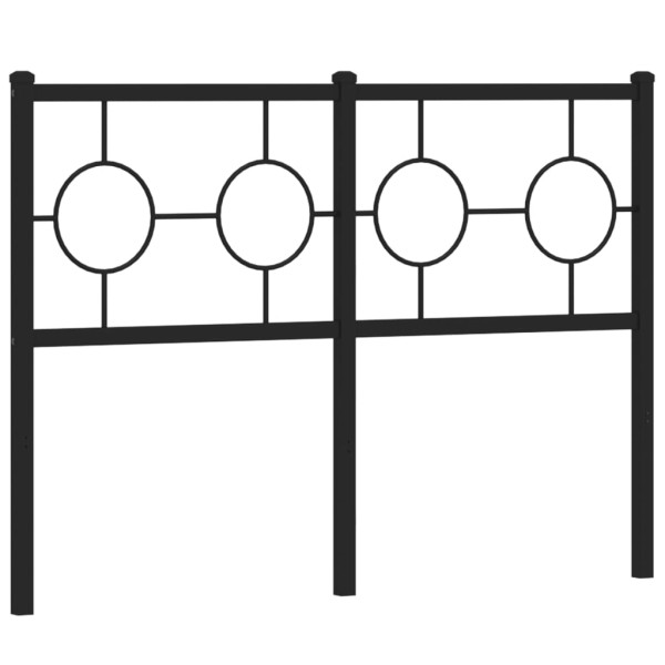 Wezgłowie Czarny 120 cm Stal vidaXL 514786