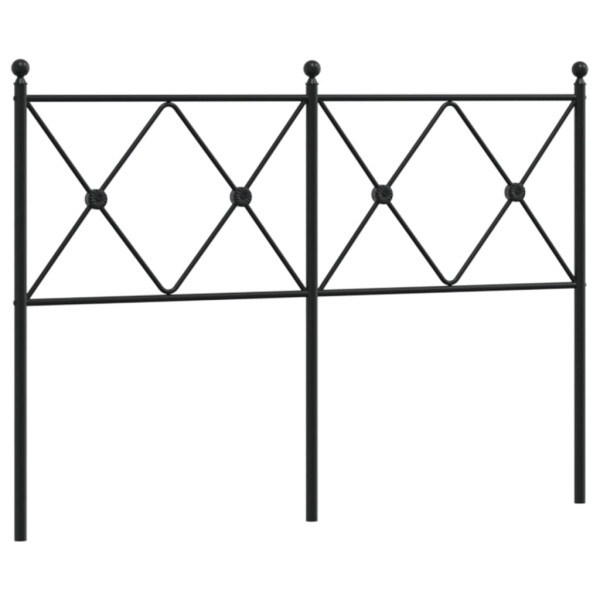 Wezgłowie Czarny 120 cm Stal vidaXL 514280