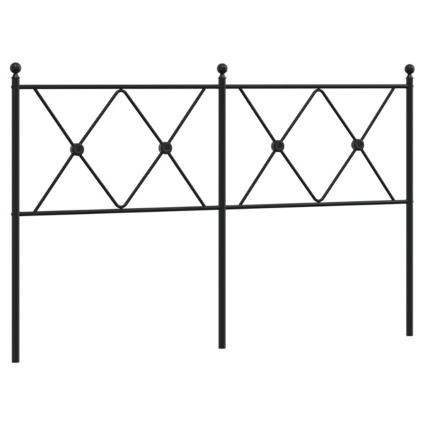 Wezgłowie Czarny 137 cm Stal vidaXL 514213