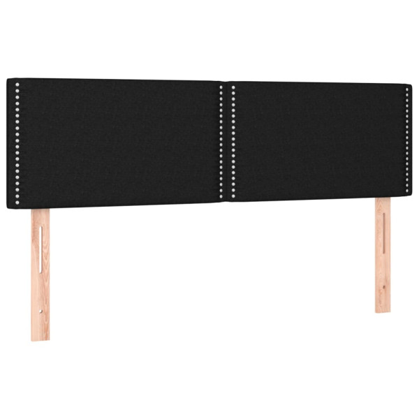 Wezgłowie Czarny 144 cm Tkanina Low vidaXL 379943