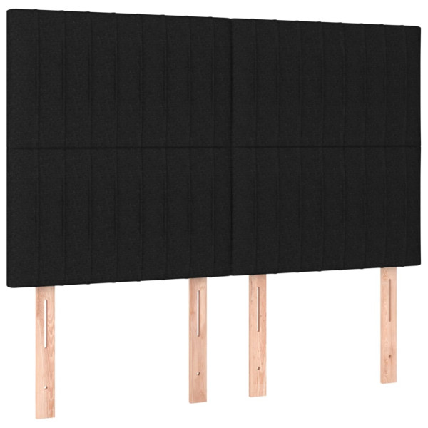 Wezgłowie Czarny 144 cm Tkanina Wysoki vidaXL 616831