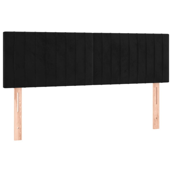 Wezgłowie Czarny 144 x 5 x 78/88 cm Aksamit vidaXL 532389