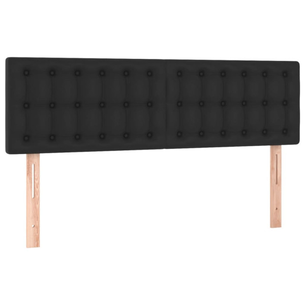 Wezgłowie Czarny 144 x 5 x 78/88 cm Sztuczna skóra vidaXL 533427