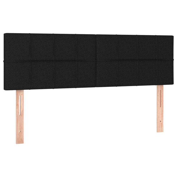 Wezgłowie Czarny 144 x 5 x 78/88 cm Tkanina vidaXL 533336