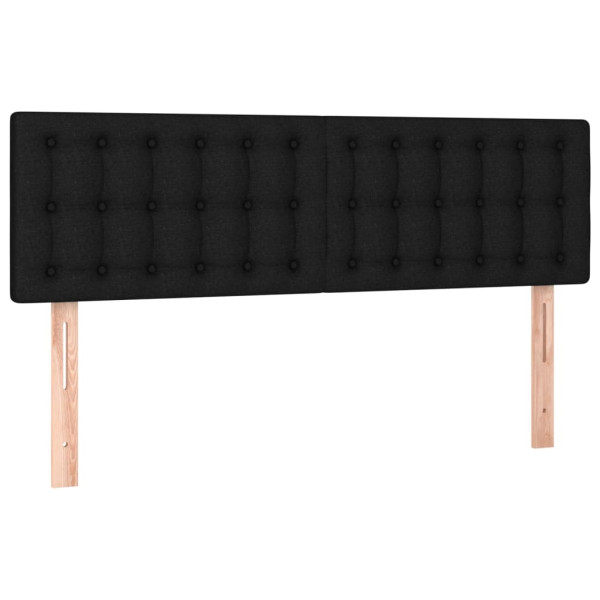 Wezgłowie Czarny 144 x 5 x 78/88 cm Tkanina vidaXL 533443
