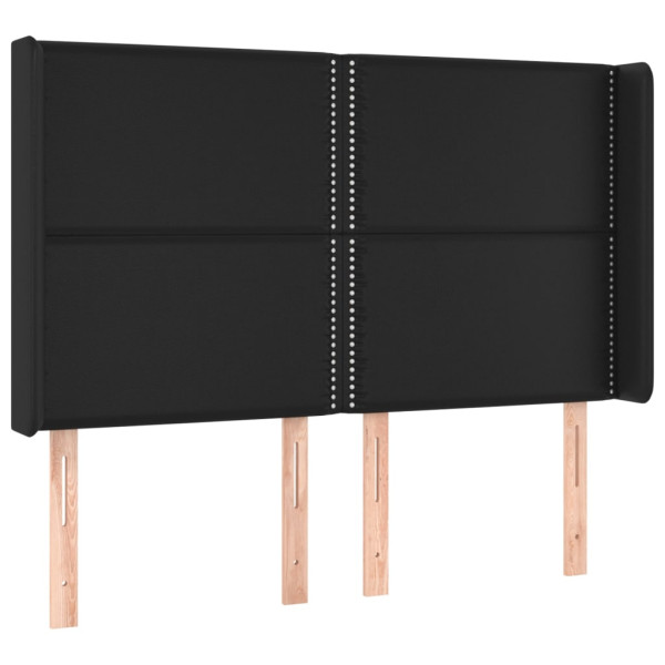 Wezgłowie Czarny 147 x 16 x 118/128 cm Sztuczna skóra vidaXL 521132