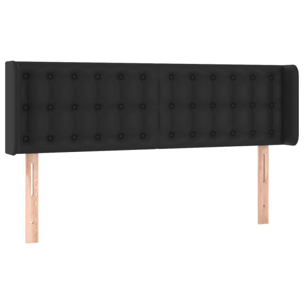 Wezgłowie Czarny 147 x 16 x 78/88 cm Sztuczna skóra vidaXL 521195