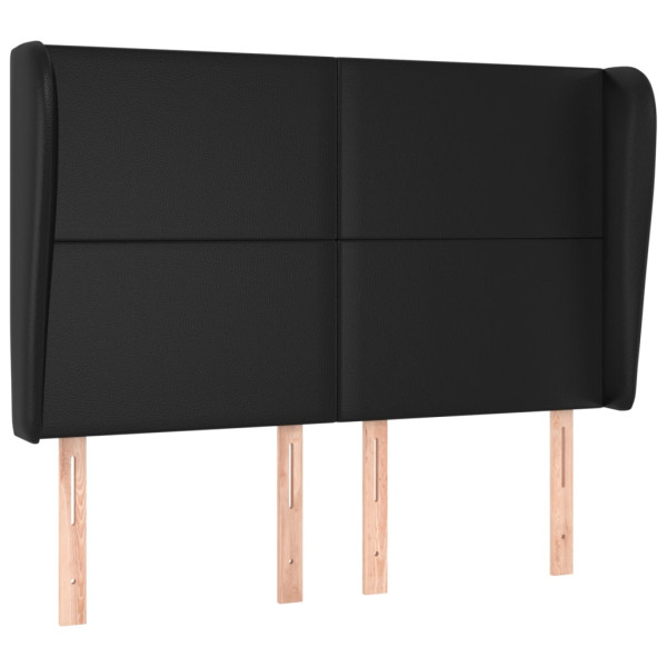 Wezgłowie Czarny 147 x 23 x 118/128 cm Sztuczna skóra vidaXL 521151