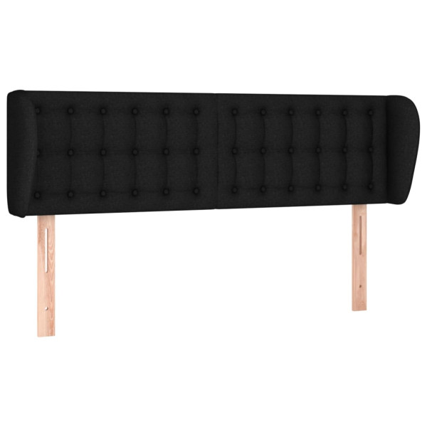Wezgłowie Czarny 147 x 23 x 78/88 cm Tkanina vidaXL 521441