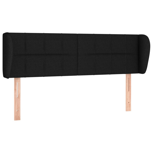 Wezgłowie Czarny 147 x 23 x 78/88 cm Tkanina vidaXL 521460