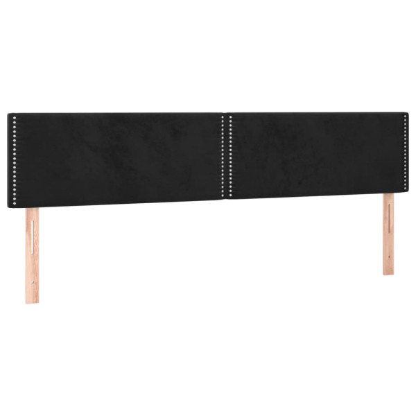 Wezgłowie Czarny 160 cm Aksamit Low vidaXL 380102