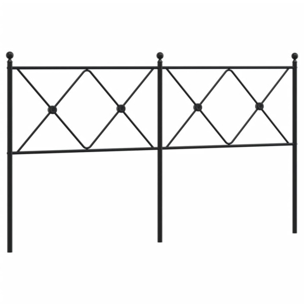 Wezgłowie Czarny 160 cm Stal vidaXL 514154