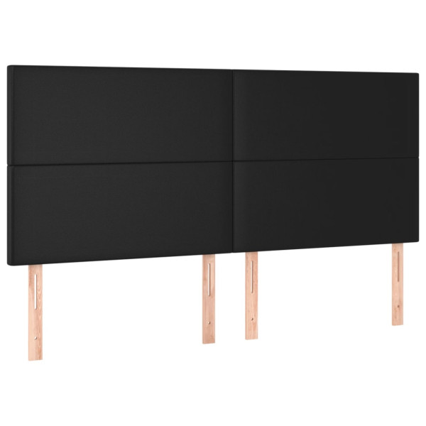 Wezgłowie Czarny 160 x 5 x 118/128 cm Sztuczna skóra vidaXL 533437