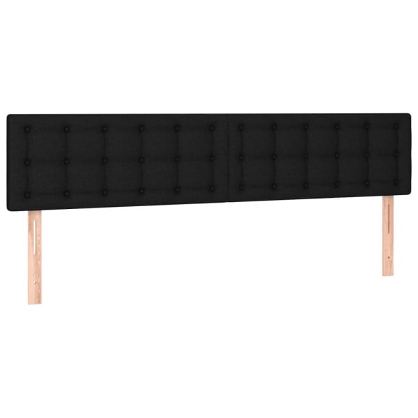 Wezgłowie Czarny 160 x 5 x 78/88 cm Tkanina vidaXL 527647