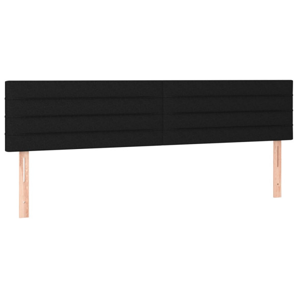 Wezgłowie Czarny 160 x 5 x 78/88 cm Tkanina vidaXL 533293