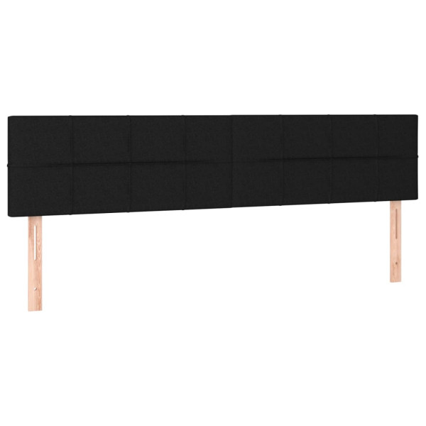 Wezgłowie Czarny 160 x 5 x 78/88 cm Tkanina vidaXL 536216