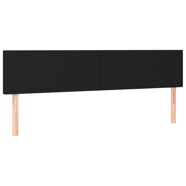 Wezgłowie Czarny 160 x 5 x 78/88 cm Tkanina vidaXL 523100