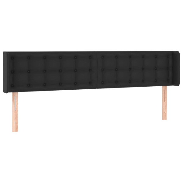 Wezgłowie Czarny 163 x 16 x 78/88 cm Sztuczna skóra vidaXL 521186