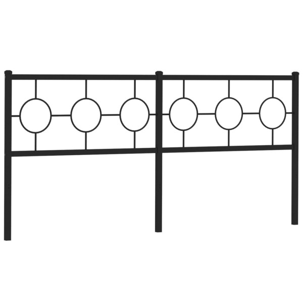 Wezgłowie Czarny 180 cm Stal vidaXL 515328