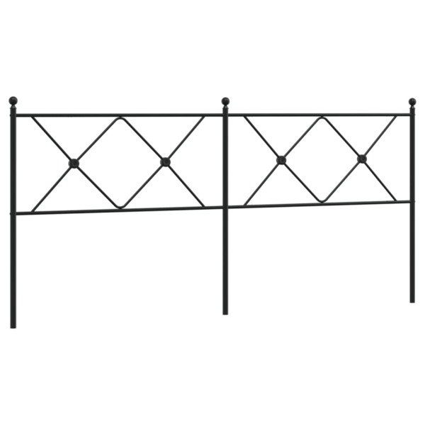 Wezgłowie Czarny 180 cm Stal vidaXL 513921