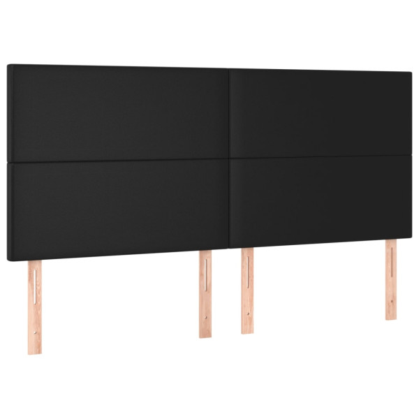 Wezgłowie Czarny 180 x 5 x 118/128 cm Sztuczna skóra vidaXL 535579
