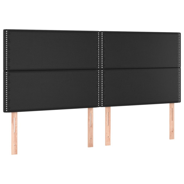 Wezgłowie Czarny 180 x 5 x 118/128 cm Sztuczna skóra vidaXL 536136
