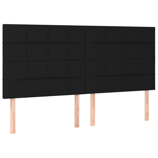 Wezgłowie Czarny 180 x 5 x 118/128 cm Tkanina vidaXL 535430