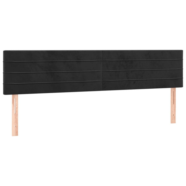 Wezgłowie Czarny 180 x 5 x 78/88 cm Aksamit vidaXL 535096