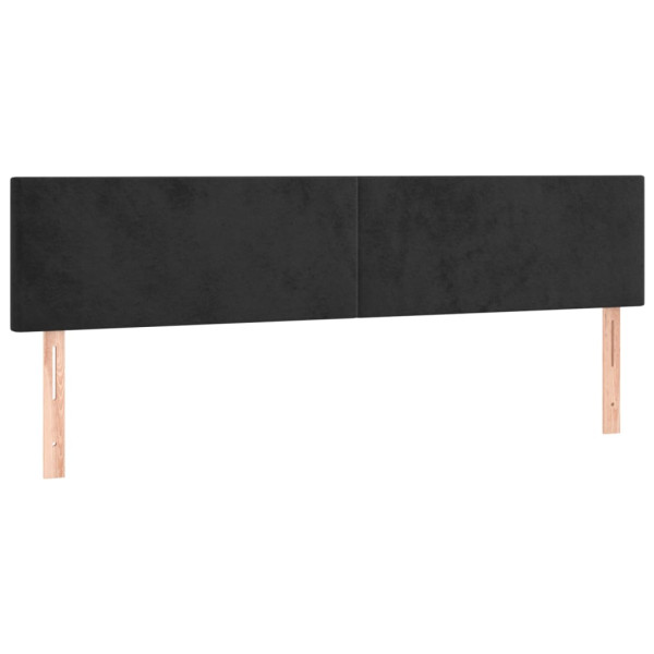 Wezgłowie Czarny 180 x 5 x 78/88 cm Aksamit vidaXL 535573