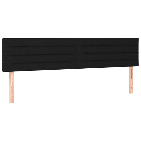 Wezgłowie Czarny 180 x 5 x 78/88 cm Tkanina vidaXL 535000