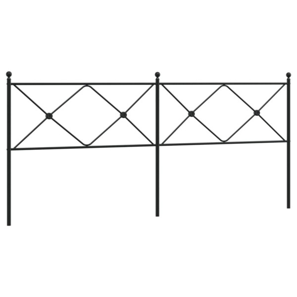 Wezgłowie Czarny 193 cm Stal vidaXL 514256