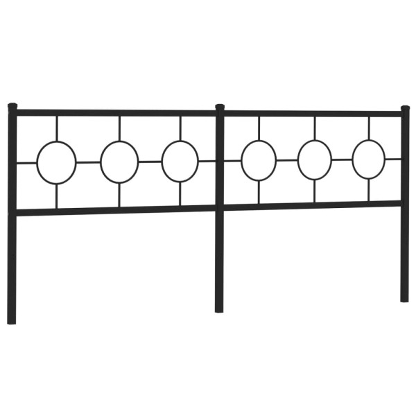 Wezgłowie Czarny 193 cm Stal vidaXL 515167