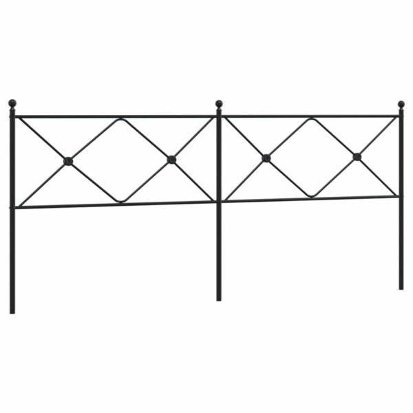 Wezgłowie Czarny 200 cm Stal vidaXL 514173