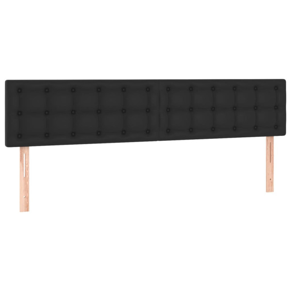 Wezgłowie Czarny 200 x 5 x 78/88 cm Sztuczna skóra vidaXL 533412