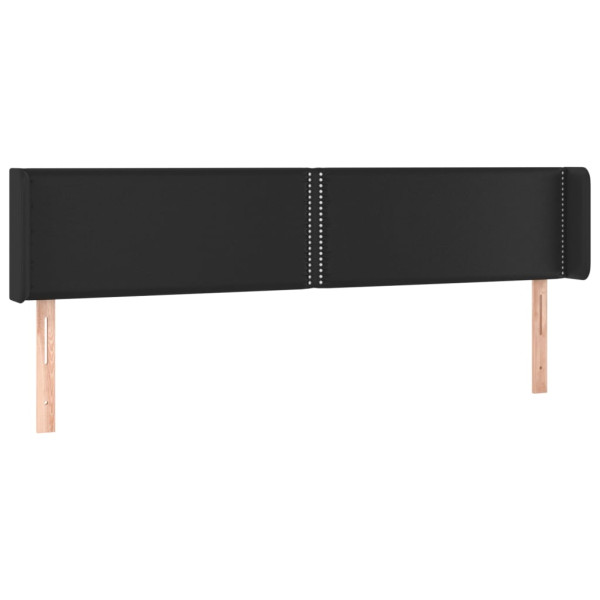 Wezgłowie Czarny 203 x 16 x 78/88 cm Sztuczna skóra vidaXL 380820