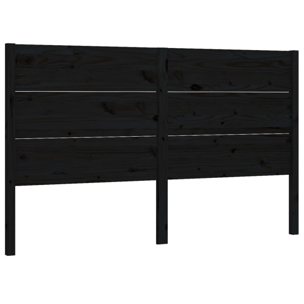 Wezgłowie Czarny 206 x 100 cm Drewno sosnowe vidaXL 497513