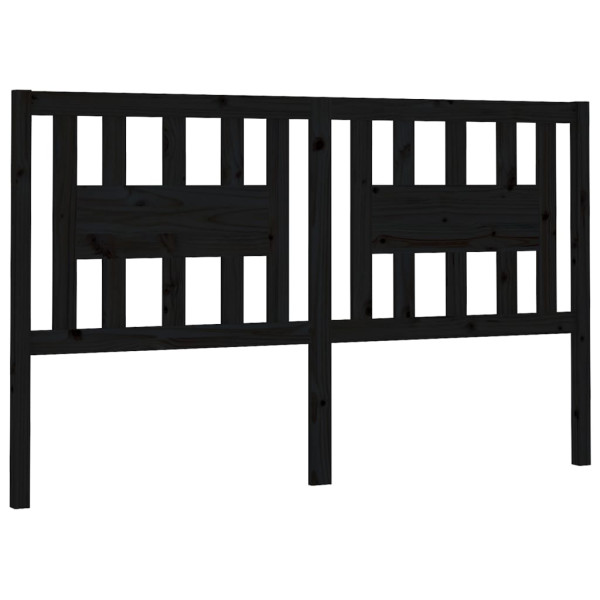 Wezgłowie Czarny 206 x 100 cm Drewno sosnowe vidaXL 497499