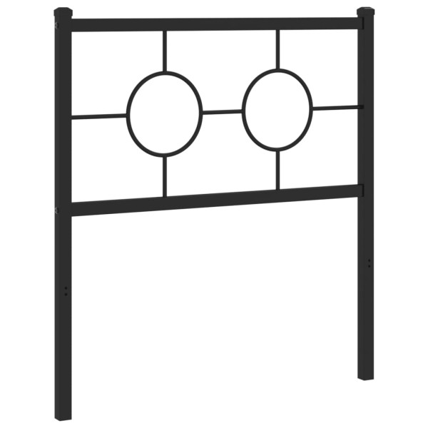 Wezgłowie Czarny 75 cm Stal vidaXL 515367