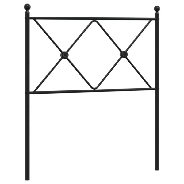 Wezgłowie Czarny 75cm Stal vidaXL 513933