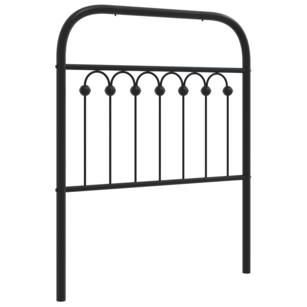 Wezgłowie Czarny 80 cm Stal vidaXL 515349
