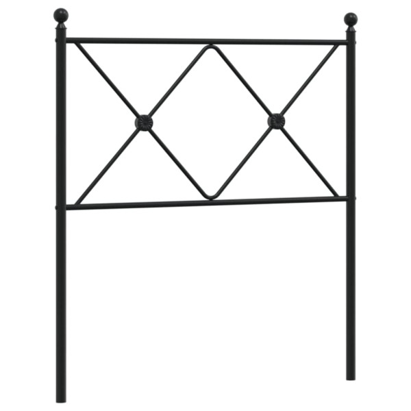 Wezgłowie Czarny 80 cm Stal vidaXL 514158