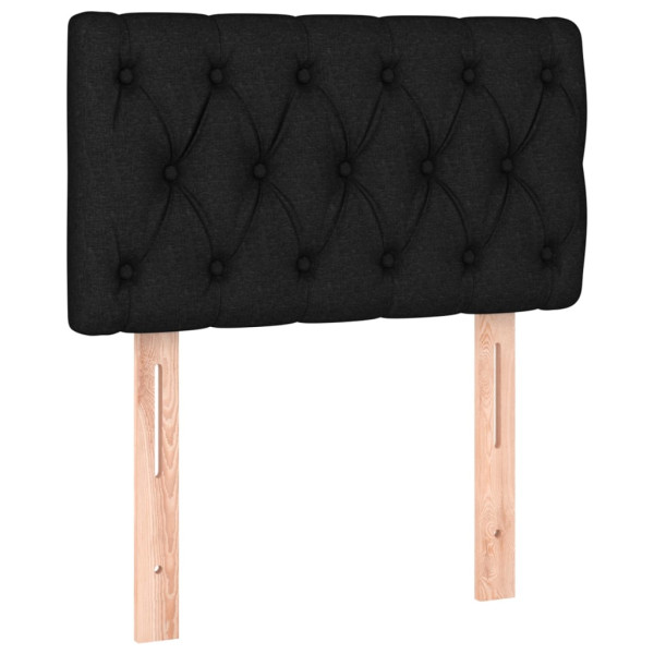 Wezgłowie Czarny 80 cm Tkanina Low vidaXL 379870