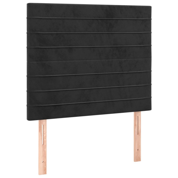 Wezgłowie Czarny 80 x 5 x 118/128 cm Aksamit vidaXL 532575