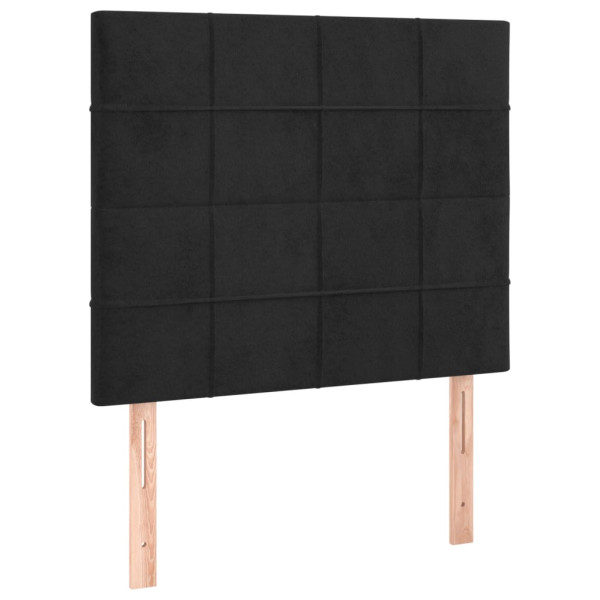 Wezgłowie Czarny 80 x 5 x 118/128 cm Aksamit vidaXL 535081