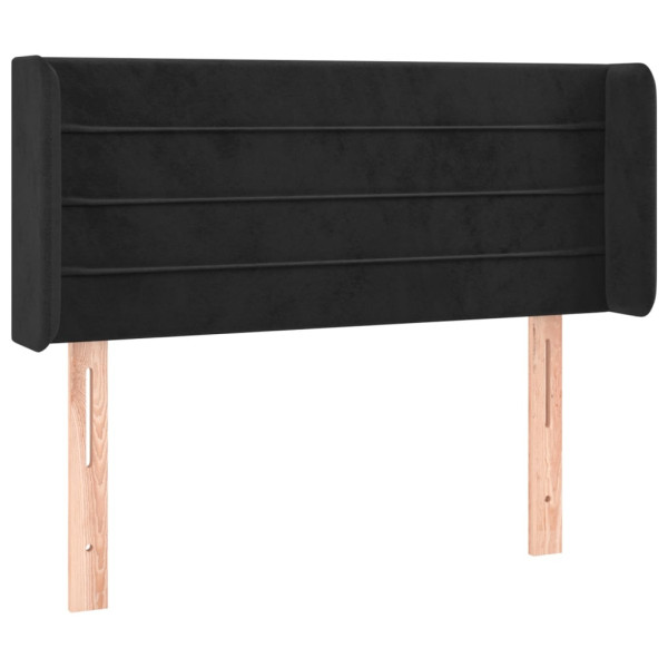 Wezgłowie Czarny 83 x 16 x 78/88 cm Aksamit vidaXL 529363